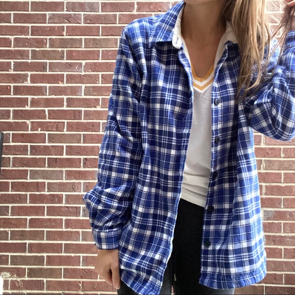 L.L. Bean Jackets & Blazers - L.L.Bean fleece lined plaid button down large